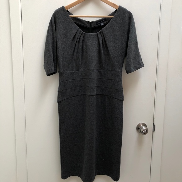 Banana Republic Dress - Subtle Herringbone pattern - blue/grey 10 - Picture 2 of 9